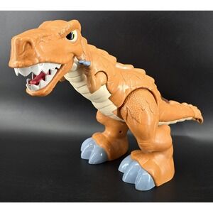 Fisher Price Mattel Imaginext T-Rex Dinosaur Roars Moves Works 2011 18x10x13"